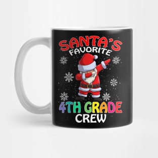 Santas Favorite 4Th Grade Crew Teachers Christmas Mug